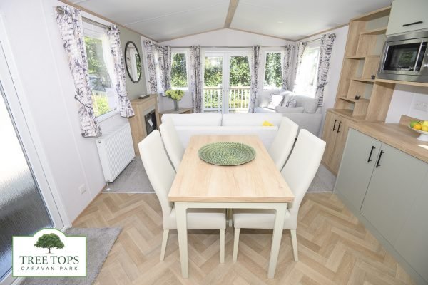 Carnaby Silverdale 2 bedroom caravan for sale at Tree Tops Caravan Park in North Wales
