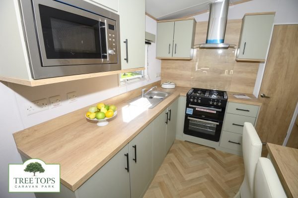 Carnaby Silverdale 2 bedroom caravan for sale at Tree Tops Caravan Park in North Wales