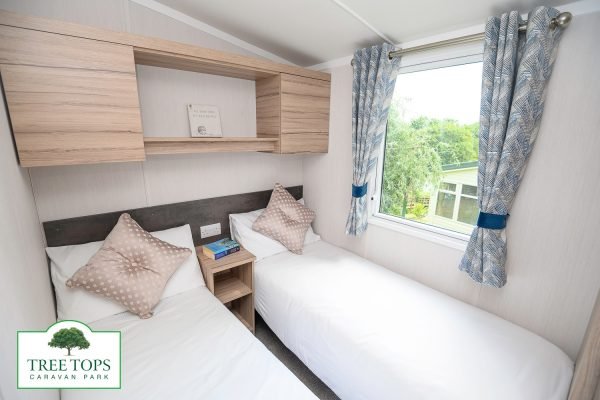 Swift Loire 2 bedroom caravan for sale at Tree Tops Caravan Park in North Wales