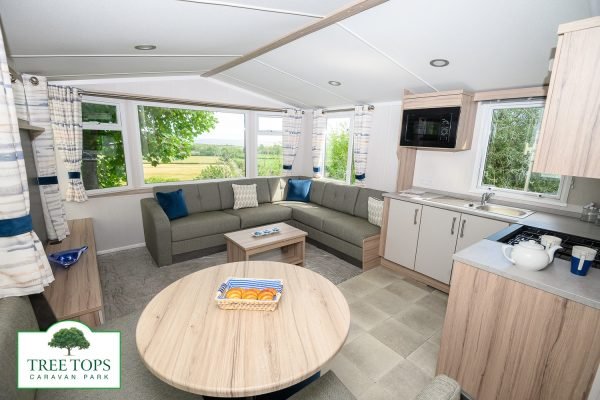 Swift Loire 2 bedroom caravan for sale at Tree Tops Caravan Park in North Wales