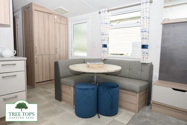 Swift Loire 2 bedroom caravan for sale at Tree Tops Caravan Park in North Wales