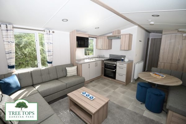 Swift Loire 2 bedroom caravan for sale at Tree Tops Caravan Park in North Wales
