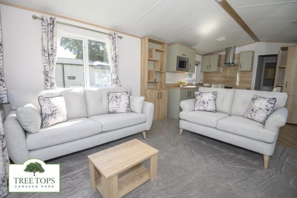 Carnaby Silverdale 2 bedroom caravan for sale at Tree Tops Caravan Park in North Wales