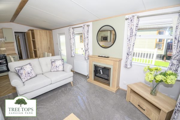 Carnaby Silverdale 2 bedroom caravan for sale at Tree Tops Caravan Park in North Wales