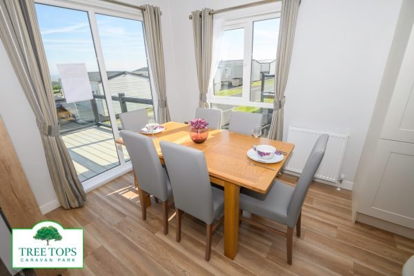 Sunseeker Sensation Lodge for sale at Tree Tops Caravan Park in North Wales