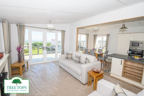 Sunseeker Sensation Lodge for sale at Tree Tops Caravan Park in North Wales