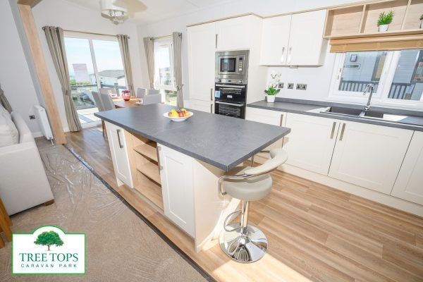 Sunseeker Sensation Lodge for sale at Tree Tops Caravan Park in North Wales