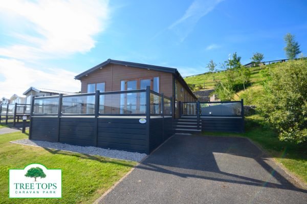 Sunseeker Sensation Lodge for sale at Tree Tops Caravan Park in North Wales