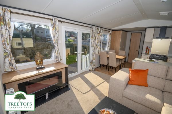 Carnaby Glaisdale 2 bedroom caravan for sale at Tree Tops Caravan Park in North Wales