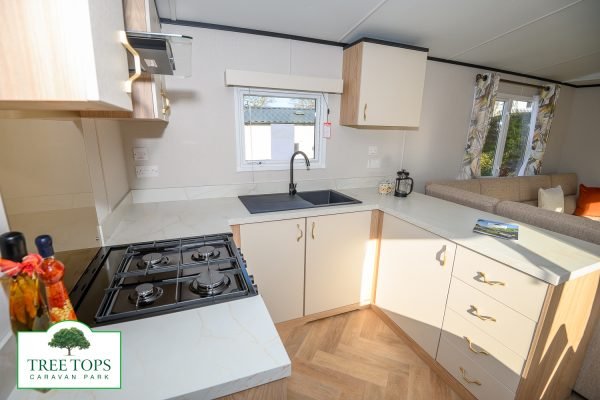 Carnaby Glaisdale 2 bedroom caravan for sale at Tree Tops Caravan Park in North Wales