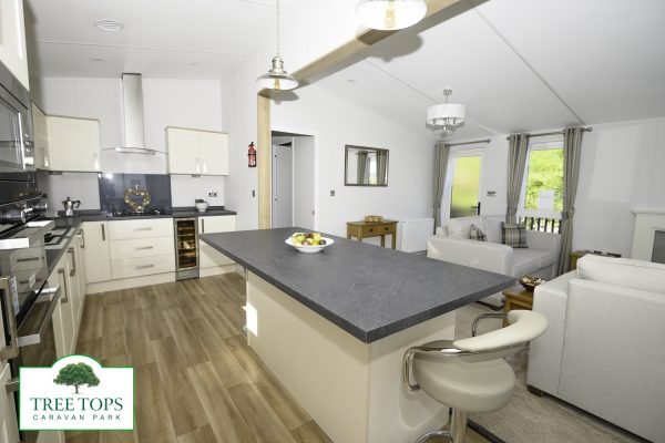 Sunseeker Sensation Lodge for sale at Tree Tops Caravan Park in North Wales