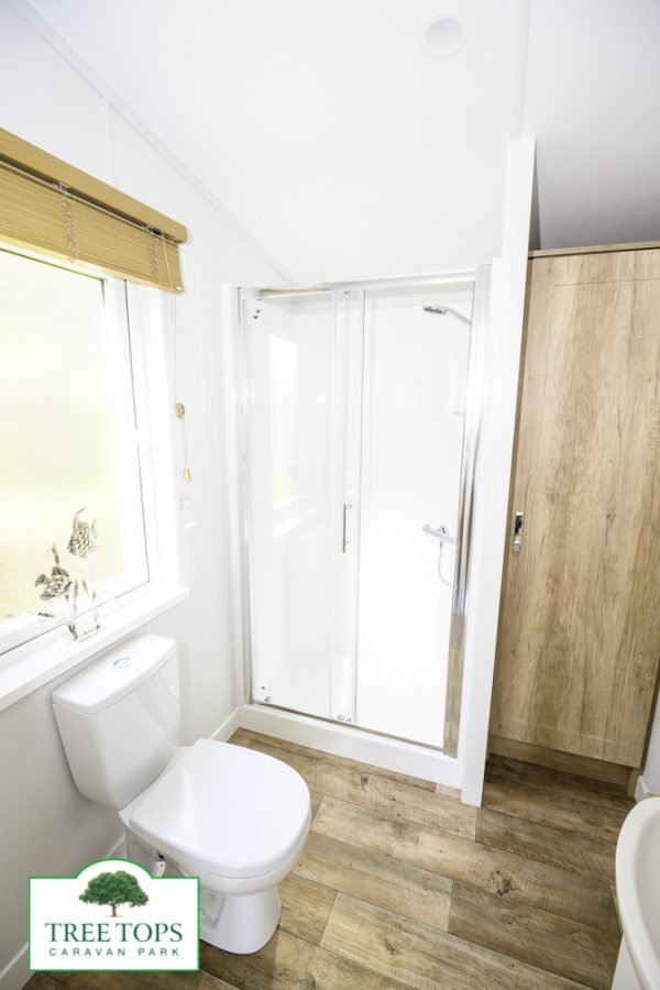 Sunseeker Sensation Lodge for sale at Tree Tops Caravan Park in North Wales