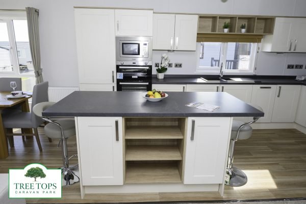 Sunseeker Sensation Lodge for sale at Tree Tops Caravan Park in North Wales